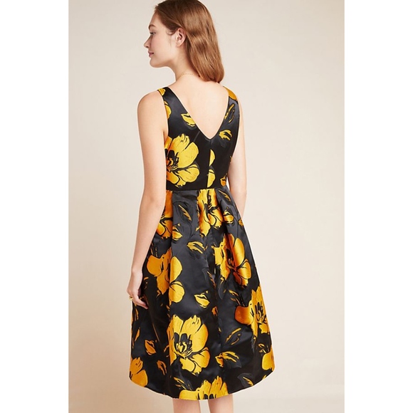 Eva Franco Anthropologie Floral Midi Dress - Picture 3 of 3